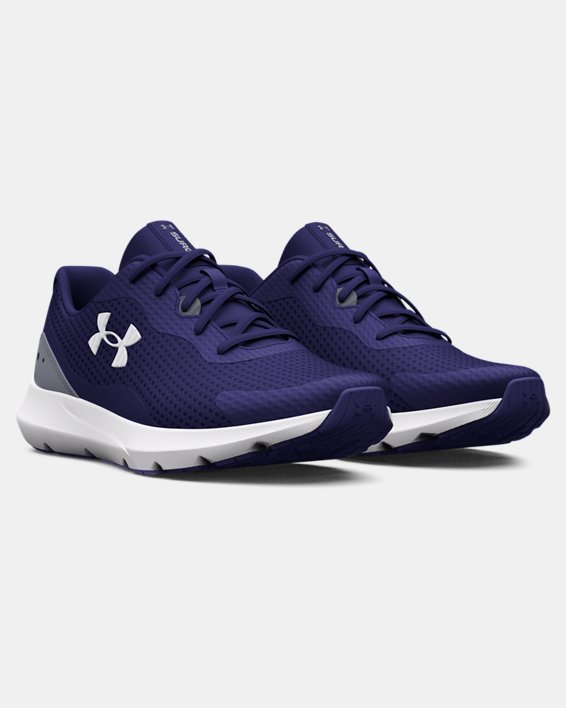 Men's UA Surge 3 Running Shoes in Blue image number 3